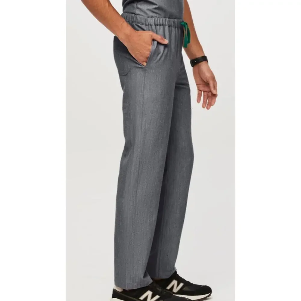 FIGS Men's Pisco Basic Scrub Pants Elastic Waistband Straight Leg Pockets Size L